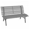 Outsunny Banc de Jardin 48.5\", Banc Leger en Aluminium pour Terrasse, Gris