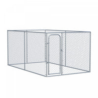 Pawhut 99 Mq. Ft. Dog Playpen Outdoor, Walk-in Dog Run Chenil Exercice Pour Chiot Avec Cadre En Acie