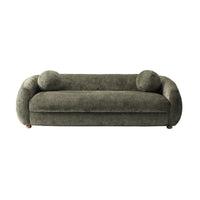  Canape Tribeca style mid-century 218 cm en chenille vert olive