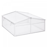 Outsunny Serre Aluminium Jardin Sureleve Portable Avec Toit Ouvrant Pour Interieur, Exterieur, Fleur