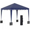 Outsunny Tente D'auvent Escamotable 10' X 10' Avec Sac De Transport, Bleu