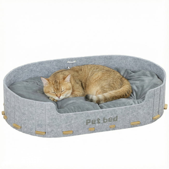 Lit pour Chien et Chat avec Bords et Coussin Amovible Lavable