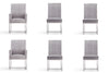 Ensemble de 6 chaises de salle a manger Element Modern en gris