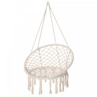 Outsunny Chaise Suspendue Balancoire A Corde Suspendue Pour L'interieur Et L'exterieur Avec Dossier,