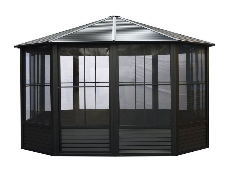 Florence Solarium 12 X 12 Toit Metal Noir