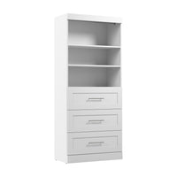 Organisateur de garde-robe Pur de Bestar de 36 po (L) avec tiroirs - blanc