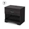 Step One Table de nuit avec 4 port USB Chêne gris, de Meubles South Shore