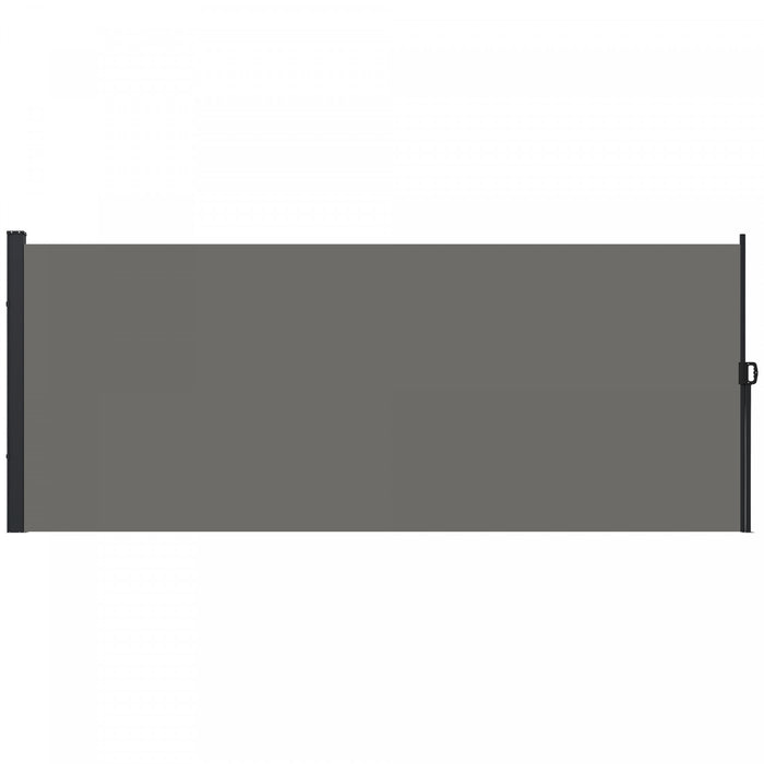 Outsunny Auvent Lateral Retractable 13'x6', Ecran De Confidentialite, Gris