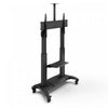 Chariot mobile pour televiseur Kanto MTMA100PL avec etagere reglable et poignees integrees pour televiseurs de 55\" a 100\", noir