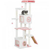 Arbre a chat PawHut de 48 cm, petite tour a chat avec griffoir en sisal, centre d'activites pour chatons avec lit, auto-toilettage, perchoir, balle suspendue, gris