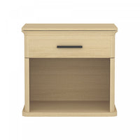 Table de nuit traditionnelle Clifford en chene naturel (1 tiroir)