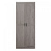 Armoire de rangement Cornelia Modern 30\" en gris (4 etageres)