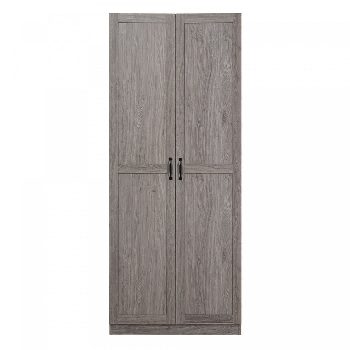 Armoire de rangement Cornelia Modern 30\" en gris (4 etageres)