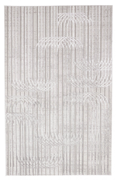 Tapis Contemporain/Moderne Blythe 5'0\" x 8'0\" en Gris