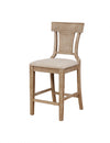 Tabouret Rylan de hauteur comptoir en tissu - naturel