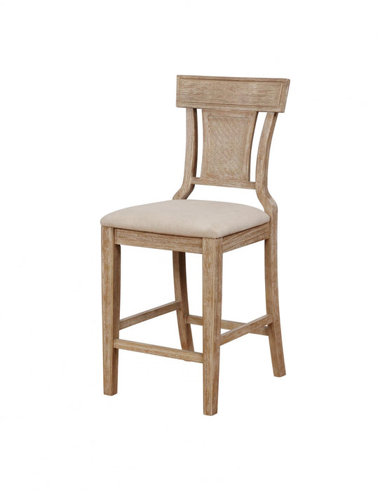 Tabouret Rylan de hauteur comptoir en tissu - naturel