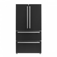 Refrigerateur Espresso Moena de 36 po a portes francaises, noir, 19,2 pi³ – FFRBI1820-36BLK