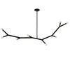 Luminaire suspendu horizontal Morgan de Dainolite avec fini noir mat et 8 ampoules