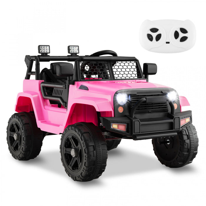 Costway Voiture Electrique 12 V Pour Enfants Costway, Alimente Par Batterie Avec Telecommande, Vehicule Jouet A 4 Roues Pour Garcons Et Filles