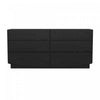 Commode contemporaine Ardea 72\" en noir (6 tiroirs)