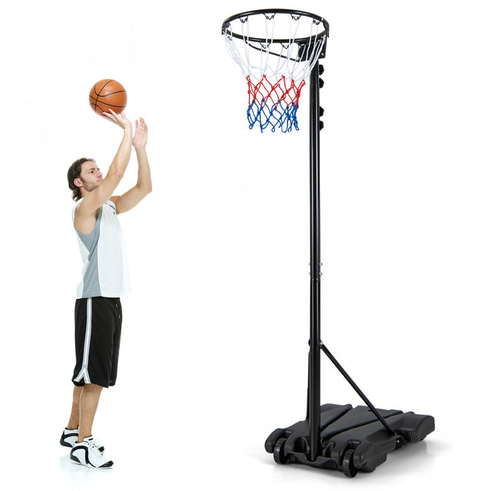 Objectif De Cerceau De Basket-ball Reglable De 8,5 A 10 Pieds Avec Pratique De Tir De Roue De Base A Remplissage