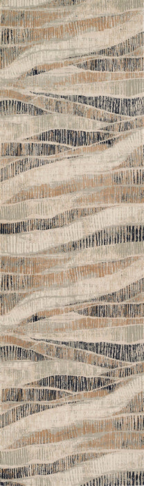 Tapis Contemporain Briar 2'2\" x 7'7\" en Gris