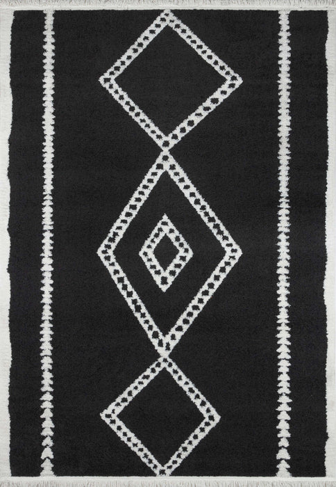 Tapis Contemporain Zelda 9'10\" x 12'10\" en Noir