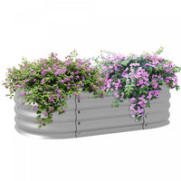Outsunny Kit De Jardiniere Surelevee Galvanisee De 3.4' X 2' X 1'', Jardiniere Surelevee En Metal Av