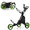Chariot De Golf Pliable A 3 Roues, 4 Positions De Hauteur Reglables, Chariot De Golf Leger, Chariot De Golf En Aluminium Avec Porte-ombrelle Reglable, Sac Etanche, Glaciere Integree, Frein A Pied, Ouverture Et Fermeture Rapides.