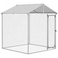 Pawhut 6.6' X 6.6' X 7.8' Chenil D'exterieur Pour Petits Et Moyens Chiens, Enclos De Promenade Pour