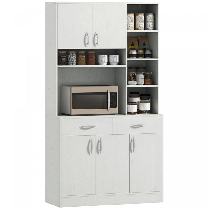 HOMCOM Vaisselier Cuisine 71\" avec Armoire, Buffet Moderne