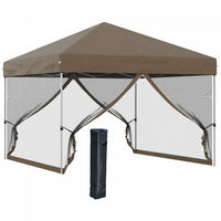 Outsunny 10' X 10' Tente D'exterieur Pop-up Avec Parois En Maille