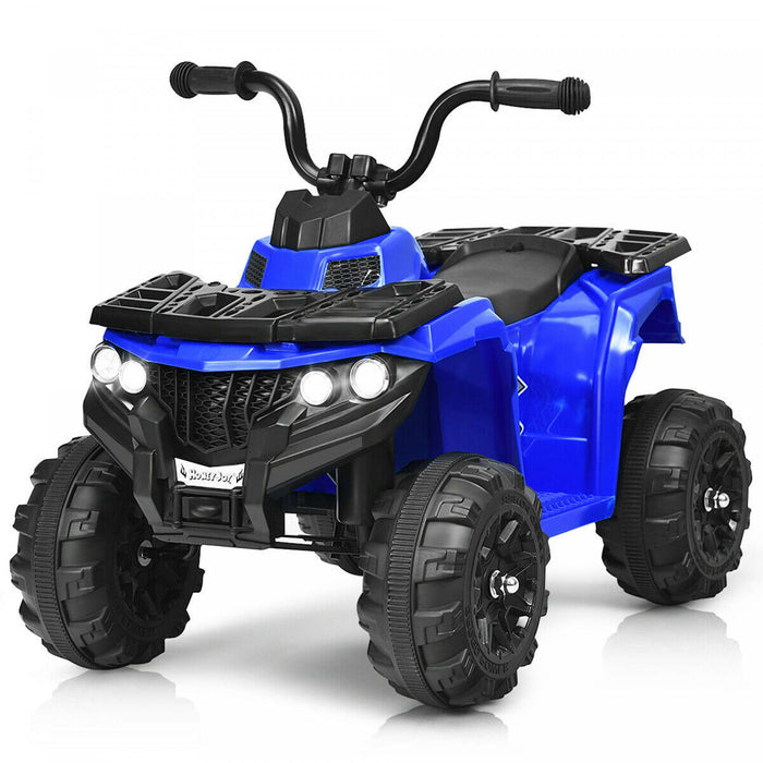 6v Batterie Alimentee Enfants Rouler Sur Atv 4 Roues Quad W / Mp3 & Led Phare Bleu