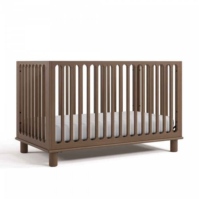 Storkcraft Sicily Lit de bebe convertible 3-en-1 de luxe avec barriere de securite pour tout-petit incluse - Noisette