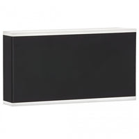 Applique murale Emery de Dainolite en acrylique givré qui diffuse la lumière, avec fini noir mat et ampoule à DEL de 20 W
