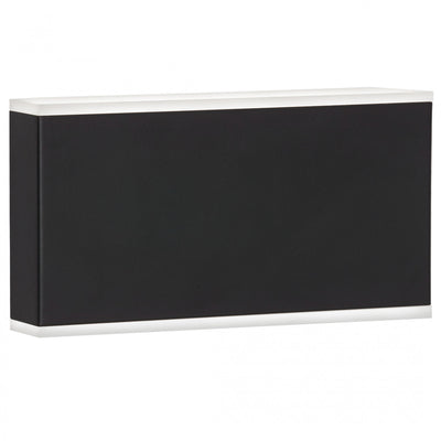 Dainolite Emery LED Wall Sconce 20w Matte Black Frosted Acrylic Diffuser Lamp|Applique murale Emery de Dainolite en acrylique givré qui diffuse la lumière, avec fini noir mat et ampoule à DEL de 20 W