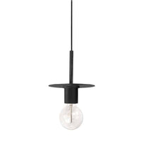 Luminaire suspendu moyen Roswell de Dainolite avec fini noir mat et 1 ampoule