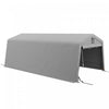 Outsunny 11' X 20' Garage Carport Portable Avec Fenetres De Ventilation, Gris