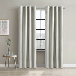 Panneau de rideau coupe-lumière à œillets Alpin blanc de Thermaplus - 52 x 63