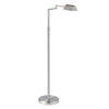Lampe à pied de Dainolite à bras articulé, avec fini nickel satiné et ampoule à DEL de 9 W