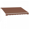 Outsunny 10' X 8' Auvent Retractable Electrique Avec Telecommande, Cafe