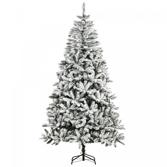 Homcom Sapin De Noel Artificiel Floque Avec Branches Realistes