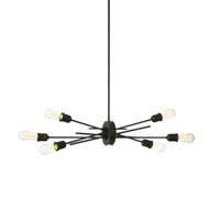 Luminaire suspendu horizontal Nebraska de Dainolite avec fini espresso et 6 ampoules