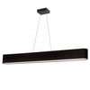 Luminaire suspendu horizontal Aubrey de Dainolite ovale avec abat-jour noir et blanc, fini noir mat et ampoule de 30 W