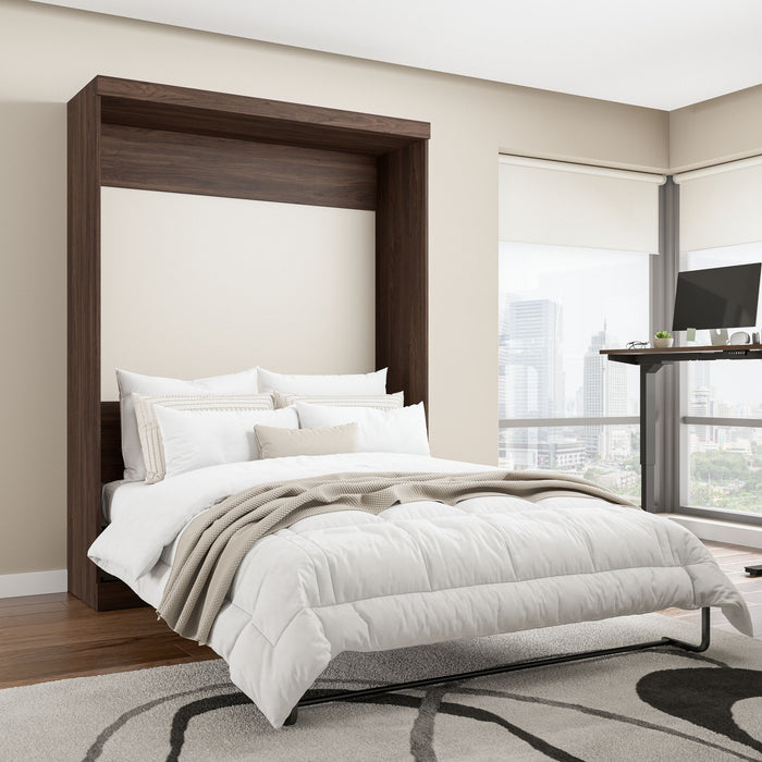 Grand lit escamotable Pur de Bestar de 65 po - noyer noir