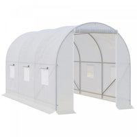 Outsunny 11.5x6.6x6.6pi Tunnel De Plain-pied Serre De Jardin Portable Plante De Plus En Plus Chaude
