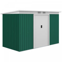 Outsunny Abri De Jardin En Metal 9' X 4' Avec Porte Coulissante