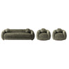 Ensemble de canape 3 pieces Tribeca style mid-century modern en vert olive