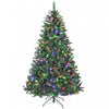 HOMCOM Sapin de Noel Givre de 7 pieds avec Lumieres Bicolores