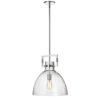 Luminaire suspendu Liberty de Dainolite avec fini chromé poli et 1 ampoule